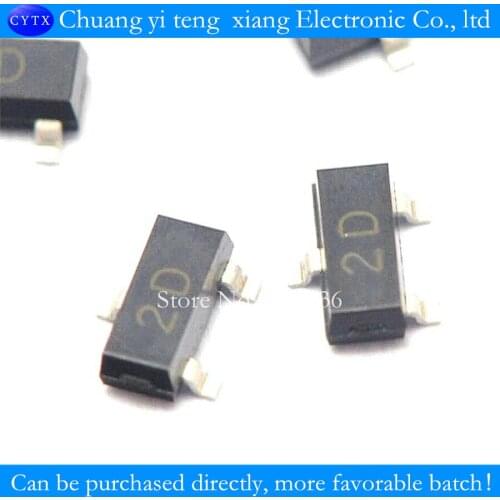 Patch 0.2 A / 300VPNP transistor MMBTA92 2 d SOT23 (100PCS/lot)