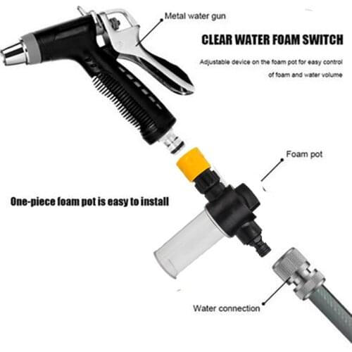 Washer Foam Spray Gun Pot Adjustable Bottle Car High Pressure Jet Lance Replacement