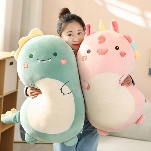 45-80cm Little Animal Plush Toy Fatty Stuffed Diosaur Pig Unicorn Rabbit Soft Dog Husky Doll Baby Appease Pillow Cartoon Plushie