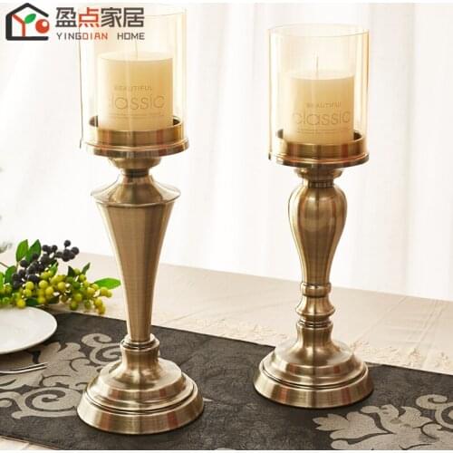 Candlestick European-Style Table Model Room Decoration Candlelight Dinner Props Simple Modern Wedding Decoration New Style