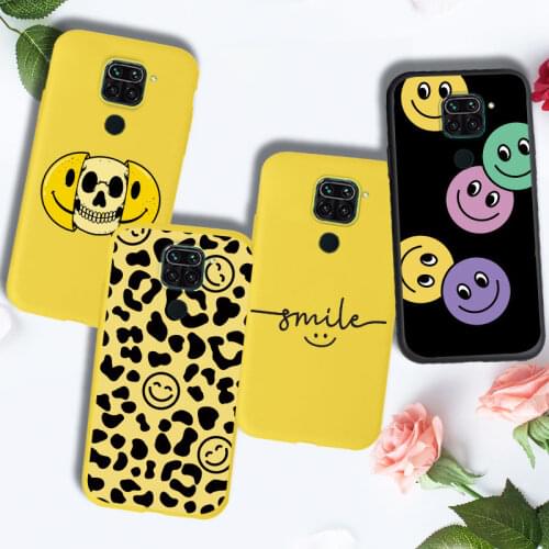 Happy Smile Silicone Case For Xiaomi Redmi Note 9S 9 Pro 8 8T Redmi 9C 9A 8A K30 K20 Pro Mi 9T A3 Case Cover TPU Bumper