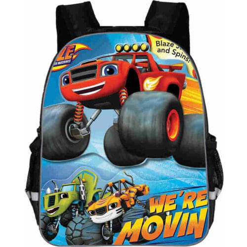 Teenager Cartoon Blaze And The Monster Machine Print Backpack Boys School Bags Primary Backpack Schoolbags for Boys Mochilas