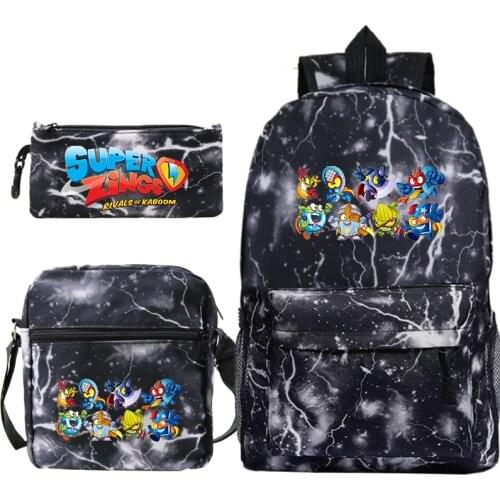 Knapsack Super Zings Backpacks School Bagpacks Men Travel Mochila School Bags 3 PCS/set Backpack For Kids Girls Boys Casual Bag