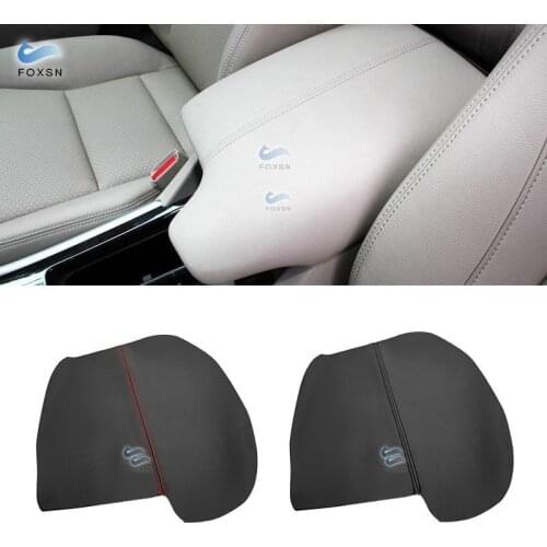 Only LHD version For Honda Accord 9th 2014 2015 2016 Microfiber Leather Car Center Control Armrest Box Cover Protective Trim