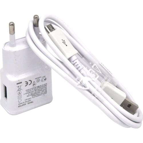 USB Charger for Samsung EU Charging Adapter Micro usb cable for Galaxy A6 Note 4 5 J2 Prime J3 J5 2017 J7 S6 S7 edge A3 A5 A7