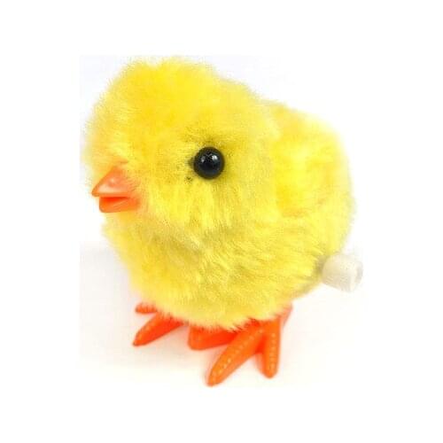 5/10/20/50 Pcs Lovely Cartoon Yellow Chick Wind Up Clockwork Toys Kids Plush Wind-up Walking Baby Girls Boys