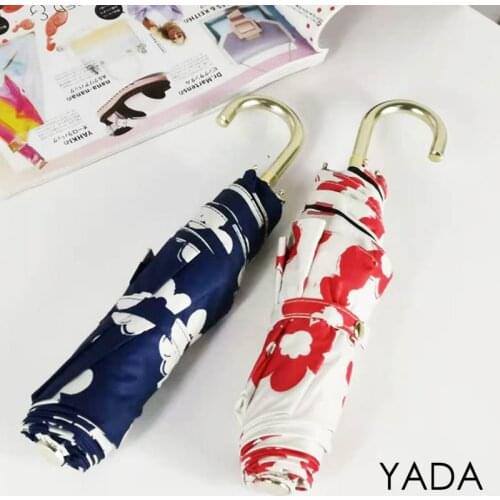 YADA 2021 INS Fresh Flower Pattern Umbrellas Rain Special Handle Umbrella For Women Windproof Designer Umbrellas Female YS200254