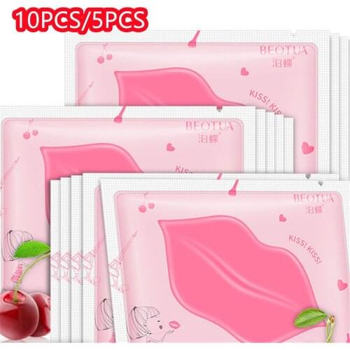 10pcs/5PCS Collagen Crystal Lip Mask Lips Plump Gel Personal Care Hydrating Lip Whitening A Smacker Wrinkle Gel Patch