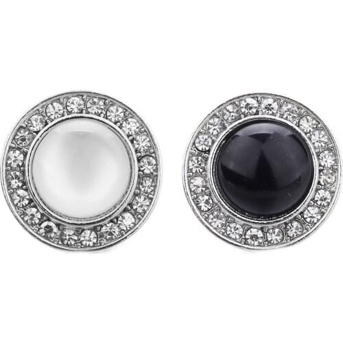 10pcs/lot New High Quality 18mm Metal Snap Button Jewelry Round Snap Buttons Fit Snap Bracelet for Women Snaps Jewelry