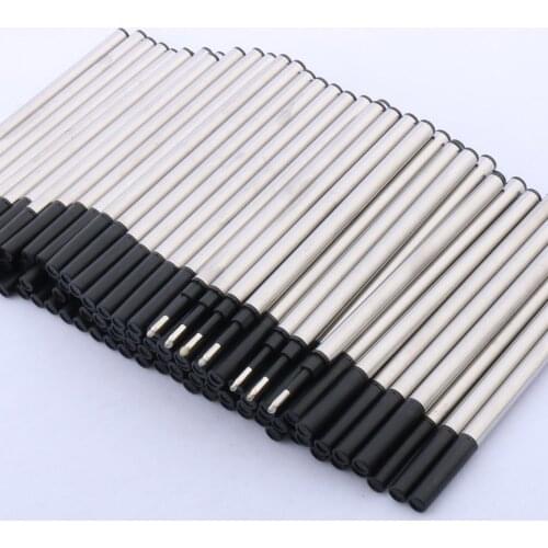 100Pc wholesale Quality Black stainless steel standard rollerball Pen ink Refills