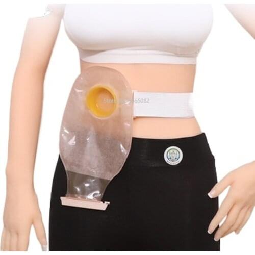3pcs stomia colostomy bag for stoma bag no stomahesive Two-piece style bolsas colostomia placas with ring and belt