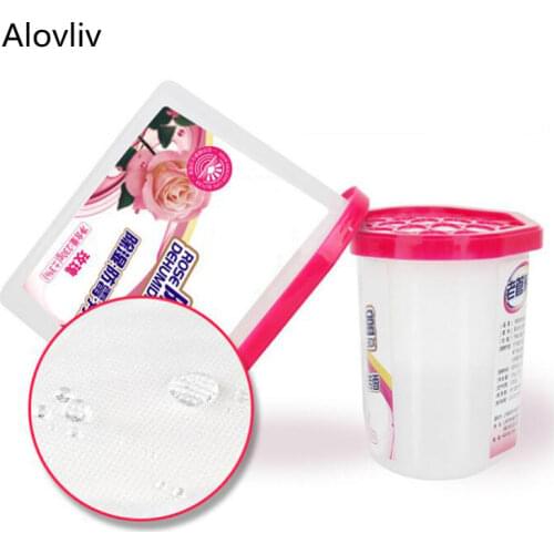 500ml Rose Mini Dehumidifier For Home Wardrobe Clothes Dryer with Desiccant Air Dryer Moisture Absorbent Box