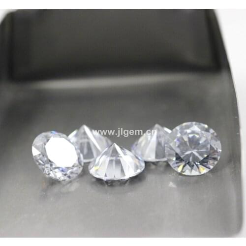 500pcs/lot Synthetic CZ Gems AAAAA 3.25mm -7.5 mm Wholesale Cubic Zirconia Gem Stone Round Shape White Color Beads For Jewelry