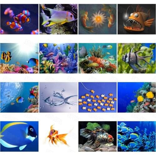 Diy Diamond Painting Modern Natural Creatures Underwater Animals Multi-Species Fish Unique Personality Niche Paintings