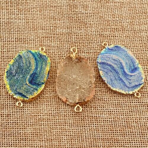 1pc Exaggerated Big Earrings Resin Findings Bracelet Connectors 45mm Art Design Women Necklace Pendant Jewelry Charms F201