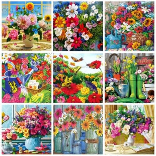 Flower Diamond Painting Diy Diamond Embroidery Cross Stitch Kits Diamond Art Rose Wall Picture Mosaic for Home Wall Art Decor