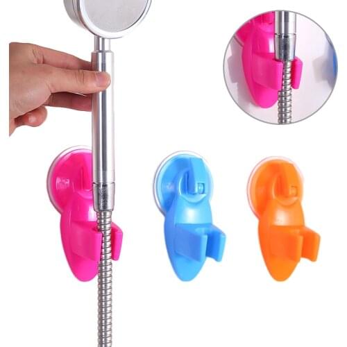 Bathroom Shower Head Holder Rack Powerful Suction Cup Shower Bracket Bathroom Accessories Shower Holder Seat Mount Wall Rack