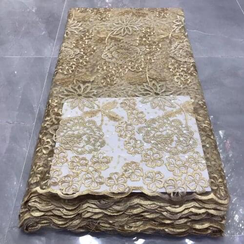 French Nigeria Sequined Mesh Lace African Tulle Mesh Lace Fabric 2021 High Quality Wedding Fabric J3951