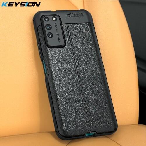 KEYSION Shockproof Case for Honor X10 30 Pro+ Plus 9C 9A 9S Leather Silicone Phone Cover for Huawei P40 Lite 5G Y5P Y6P Y7P Y8P