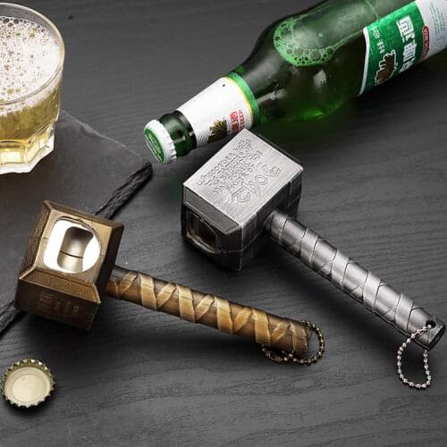Creative Beer Bottle Opener Cool Thor Hammer Bottle Cap Opener Bartender Beer Opener Soda Wine Beverage Bar Tools Barware Gifts