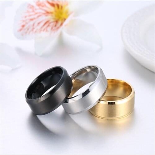 Trendy Titanium Rings for Men Jewelry