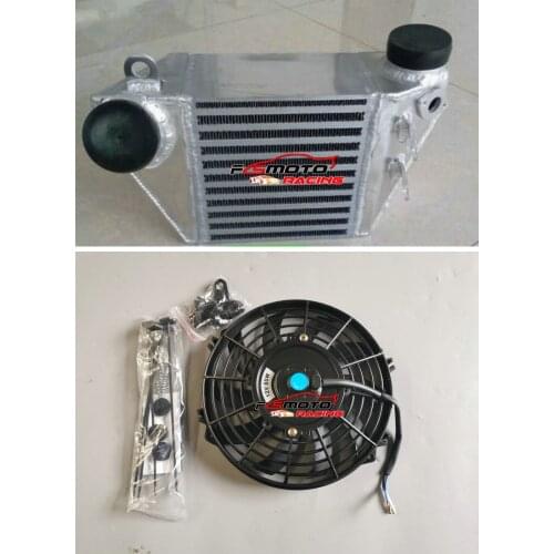 New Side Mount Intercooler for Volkswagen Audi SEAT Skoda 1.8T 1.9TDI ASZ Engine A3 8L BORA Polo Golf MK4 Ibiza Octavia 1U +FAN
