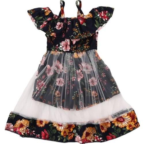 Toddler Infant Kid Baby Girl 6M-4T Summer Dress Princess Party Wedding Tutu Dresses UK