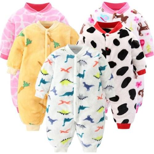Baby Clothes For Newborn For Spring Winter Infant Jacket For Girls/Boys Baby Jumpsuit Soft Flannel Bebe Romper Baby Girl Clothes