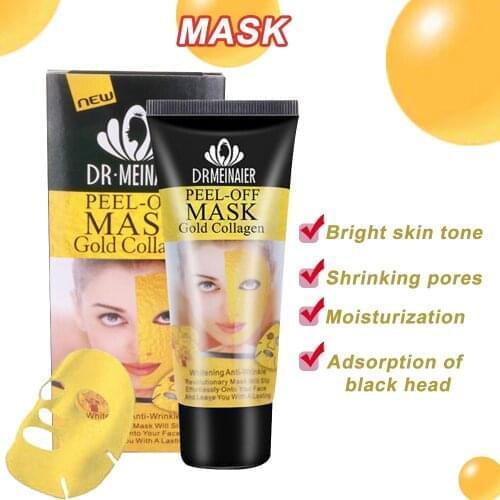 24K Gold Collagen Peel Off Mask Deep Cleaning Remove Acne Black Head Anti Wrinkle Aging Facial Mask Oil Control Black Head 2