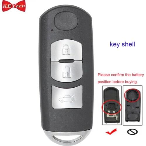 KEYECU for Mazda 3 6 2014 2015 2016 2017 2018 Remote Control Car Key Shell Case Fob Housing Cover for FCC ID SKE13D-01