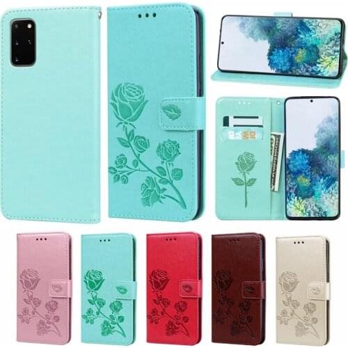 S11 Rose Flower Leather Flip Case Fashion for Samsung Galaxy S11 Mobile Phone Cover Luxury PU Leather Wallet Case