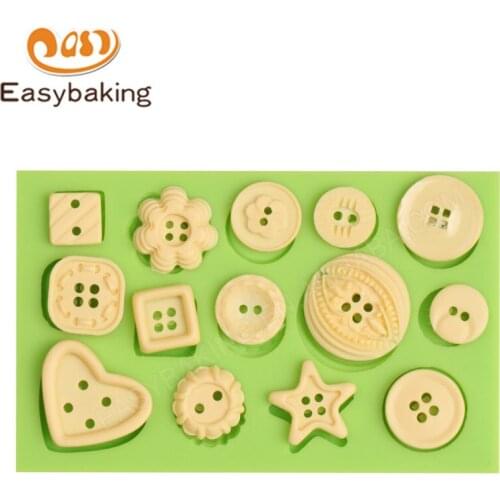 Silicone Mold Cake Decorating Tools DIY Fondant Candy Buttons Shape Molds Chocolate Mould for Sugarcraft