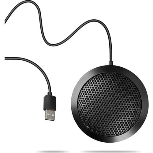 USB 360° Omni-directional Condenser Microphone 3 Meters Desktop Mic for Meeting Game Computer Laptop Voice direct pickup