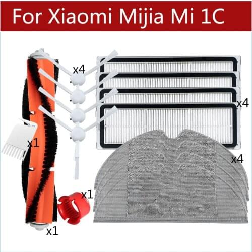 For Xiaomi Mijia Mi 1C 1T Parts Hepa Filter Main Side Brush Mop rag Knife Comb Kit Home Accessories Robot Vacuum Cleaner Xiomi