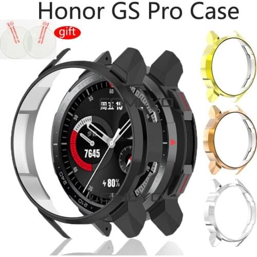 2in1 Protective Case For Huawei Honor GS Pro cases cover PC shell frame For Honor Watch GS Pro X glass screen protector film