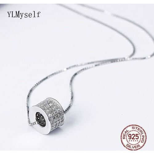 Good looking real 925 Sterling Silver Choker Necklace White Cubic Zirconia ball design 925 silver Jewelry for women