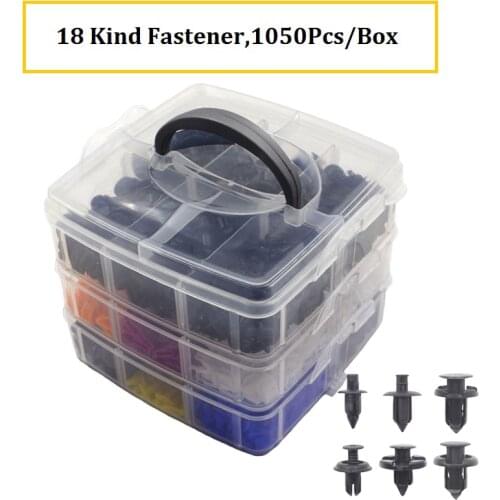 1050Pcs/Box Hybrid Car Body Push Retainer Pin Rivet Bumper Engine Cover Fenders Door Trim Panel Fastener Clip