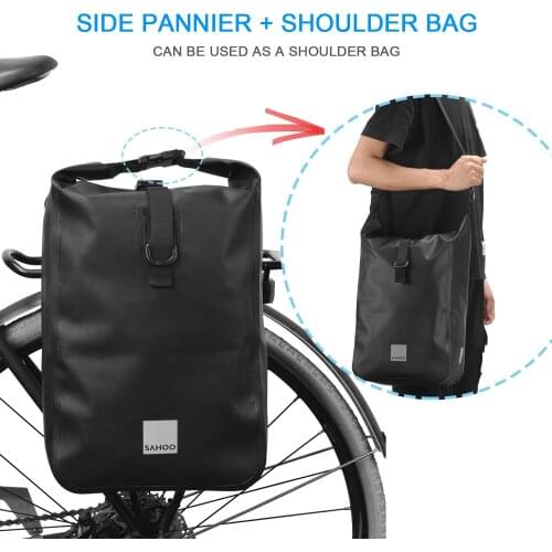 10L Cycling Bicycle Bike Rear Seat Trunk Bag Waterproof Outdoor Sports Pouch Rack Panniers Shoulder Handbag Reflective Rear Bag