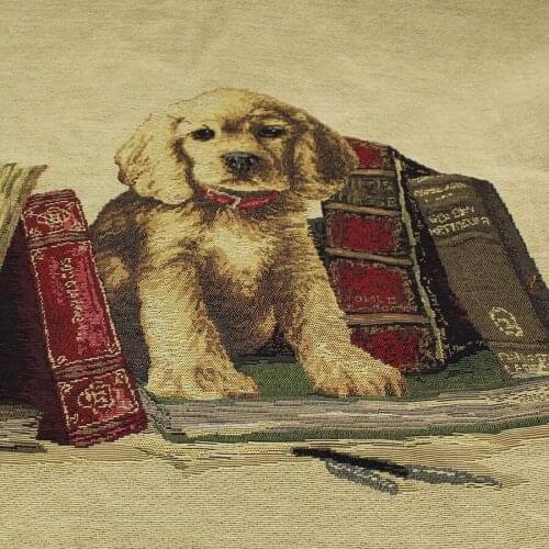 2pcs/lot Lovely Lucky Dog Pattern Polyester Cotton Fabric Cloth Sewing Tilda Jacquard Fabrics Tissue Home Textile