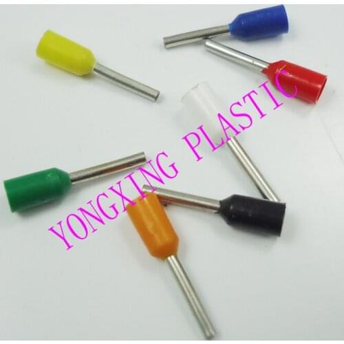 2017 freeshipping 100pcs/lot E2510 Bootlace cooper Ferrules kit set Wire Copper Crimp Connector Insulated Cord Pin End Terminal