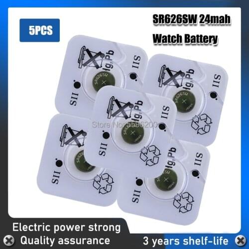 5Pcs FOR SEIZAIKEN 1.55V AG4 377A 377 LR66 LR626 SR626SW SR66 Button Batteries For Watch Toys Remote Cell Coin Battery