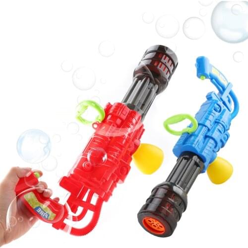 Electric Bubble Maker Machine Automatic Gatling Shape Continuous Stream Bubble Bath Indoor Outdoor Toy for Kids