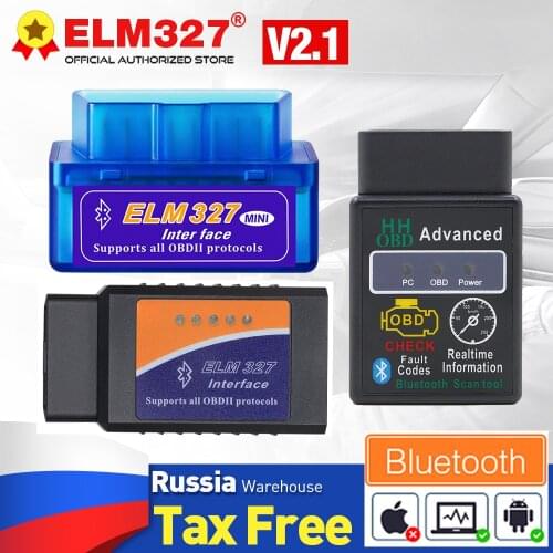 Elm327 Obd2 Scanner 2.1 Bluetooth-compatible for Android Torque OBDII scan tool Mini ELM 327 Code Reader Obd2 Car Repair Tools