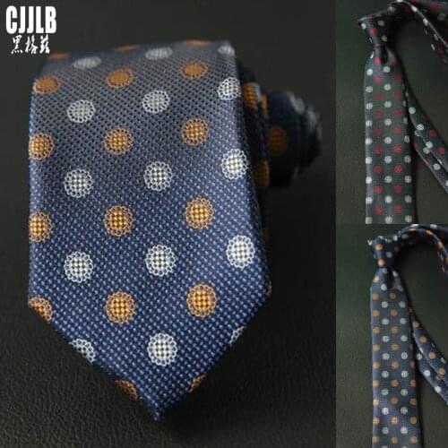 Polka Dots 7cm Skinny Necktie Groom Gentleman Ties Men Design Business Party Gravata Slim Arrow Polyester Silk Tie Dot Handmade