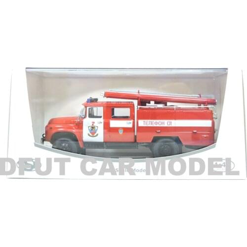 1:43 Alloy Pull Back Toy Soviet Union ZIL 130 AC40 fire engine Car Model Of Childrens Toy Car Original Authentic Kids Toys