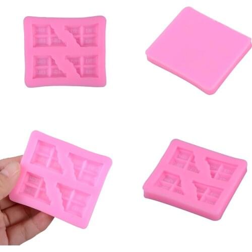 Baking Tools Half Tablets Fondant Cake Molds Chocolate Shape Liquid Silicone Mold Candy Biscuits Moulds DIY Wedding Decoration
