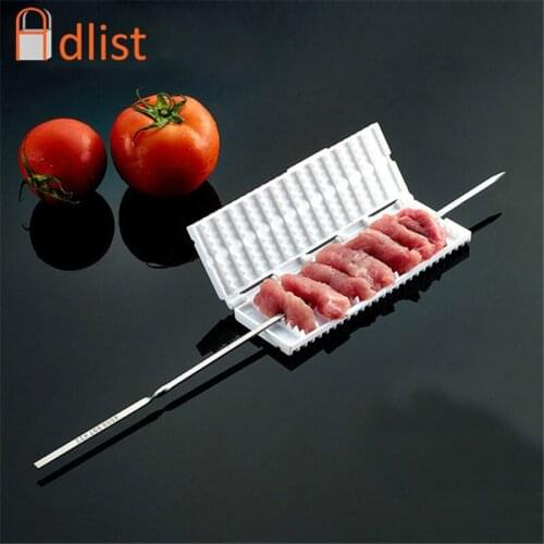 2 PCS White Wear String BBQ Accessories Multi-function BBQ Skewer machine Wear Meat Vegetable string Cooking Tools Accessory