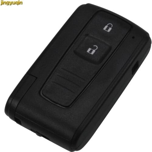 Jingyuqin Remote Car Key Smart Card Shell Fob for TOYOTA Camry COROLLA PRIUS VERSO with TOY43 Blade Key Case Cover Replacement