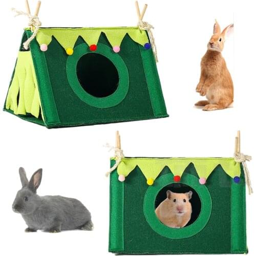 Christmas Decorations Hamster House Small Animal Sleeping Bed Soft Guinea Pig Nest Warm Mat Mini Cage For Rabbit Sincere