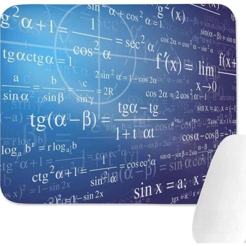 Math Equations Physics Chemistry White Beautiful Popular Gaming Office Cheap Washing Non-Slip Rubber Base Mouse Pad